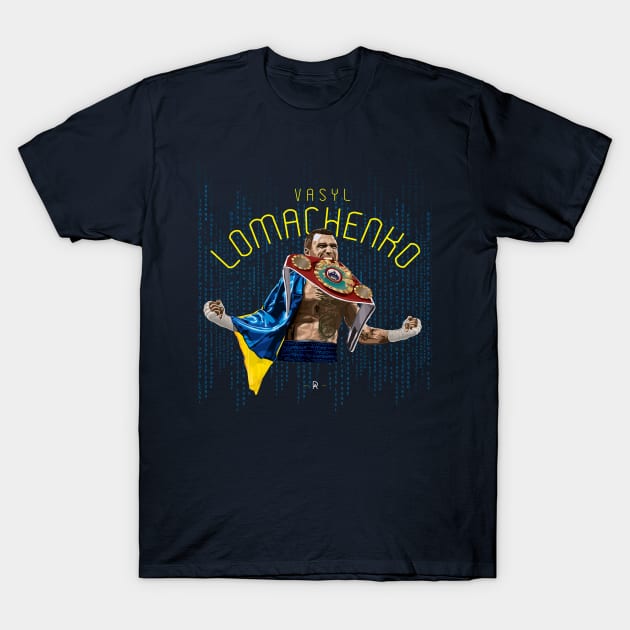 Vasyl Lomachenko Matrix T-Shirt by deenallydesigns